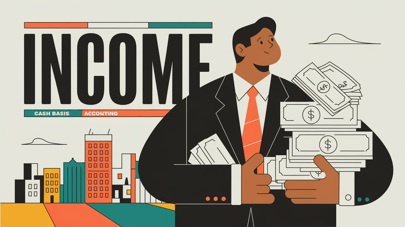 A confident entrepreneur holding a stack of bills.