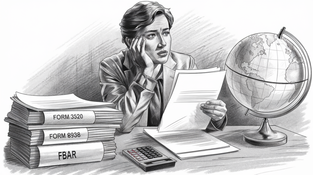 A scientific illustration of a flowchart outlining the process of reporting foreign inheritance.