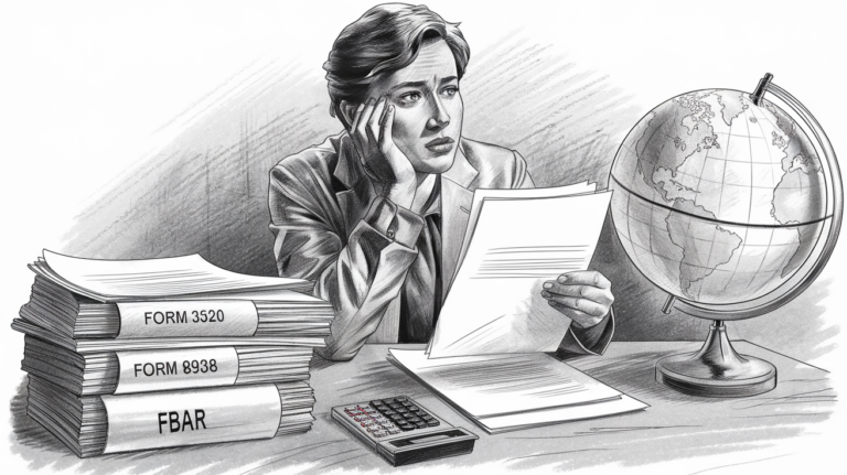 A scientific illustration of a flowchart outlining the process of reporting foreign inheritance.