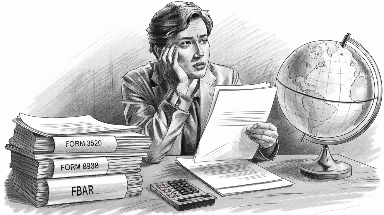 A scientific illustration of a flowchart outlining the process of reporting foreign inheritance.