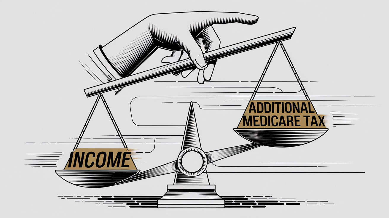 Scales balancing income and Additional Medicare Tax.