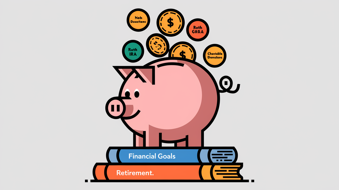 A piggy bank overflowing with coins, representing maximized net pay through post-tax deductions.