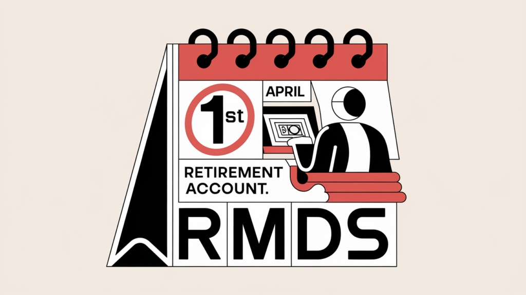 A calendar with April 1st circled, representing the RMD deadline.
